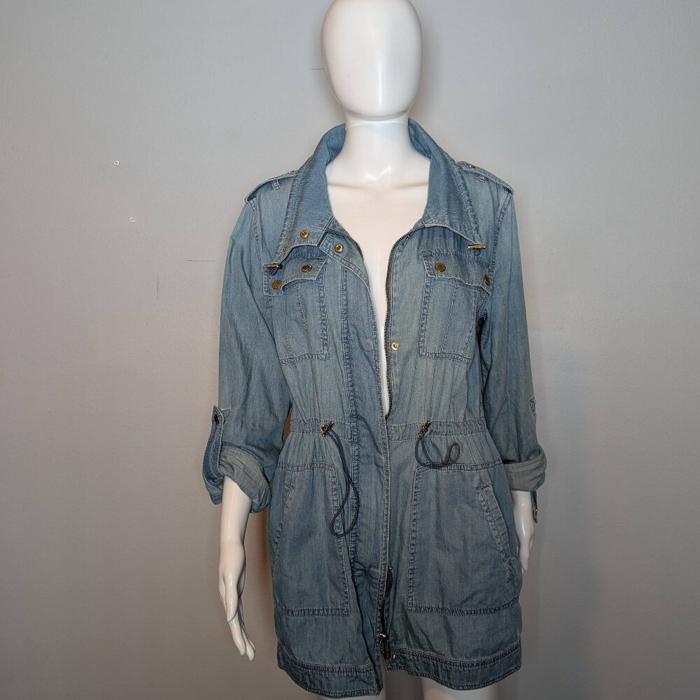 Michael Kors Light Wash Denim Utility Jacket – Size Medium